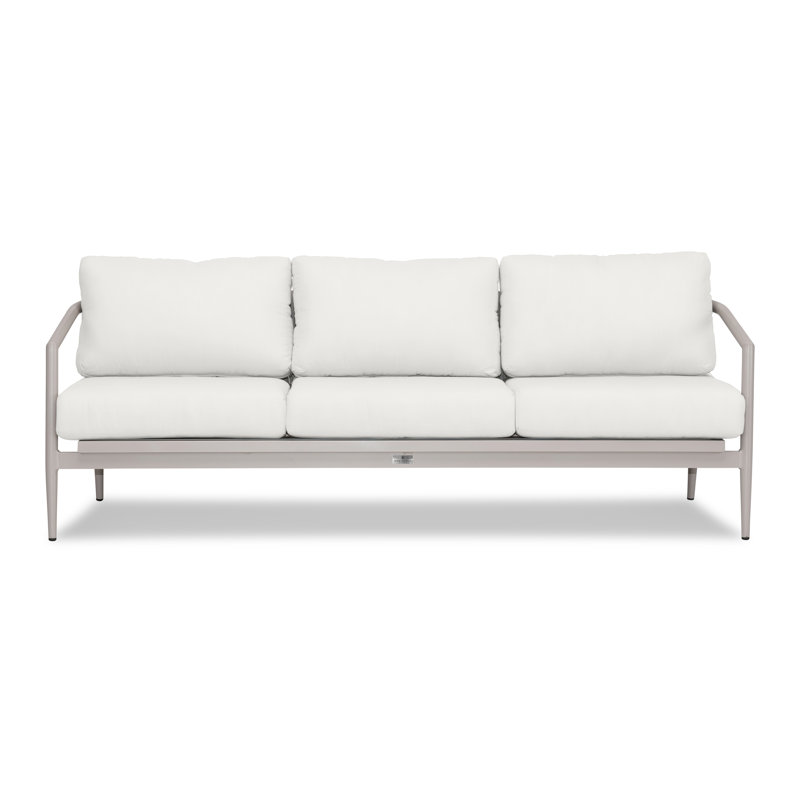 Outdoor 3 - Seat Patio Sofa, Canvas Natural Sunbrella® Canvas, Urban Stone