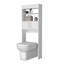 Étagère de rangement pour salle de bain à 2 portes au-dessus de la toilette, blanc-1622421013