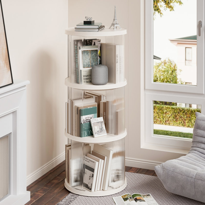Petite bibliothèque d'angle avec bibliothèque rotative 360 °