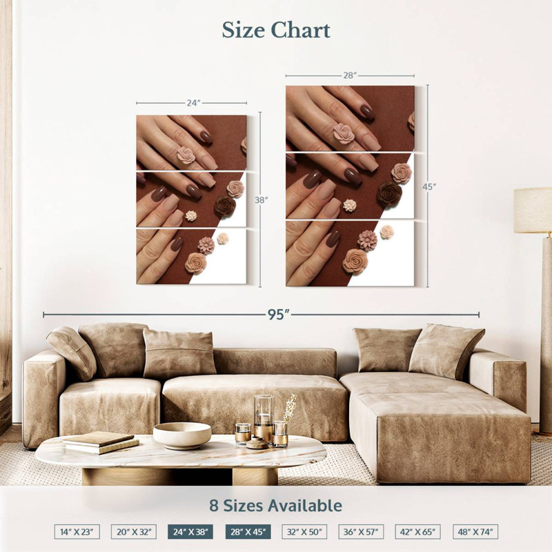 Shuttleworth Matte Brown Nails, 38" H x 24" W