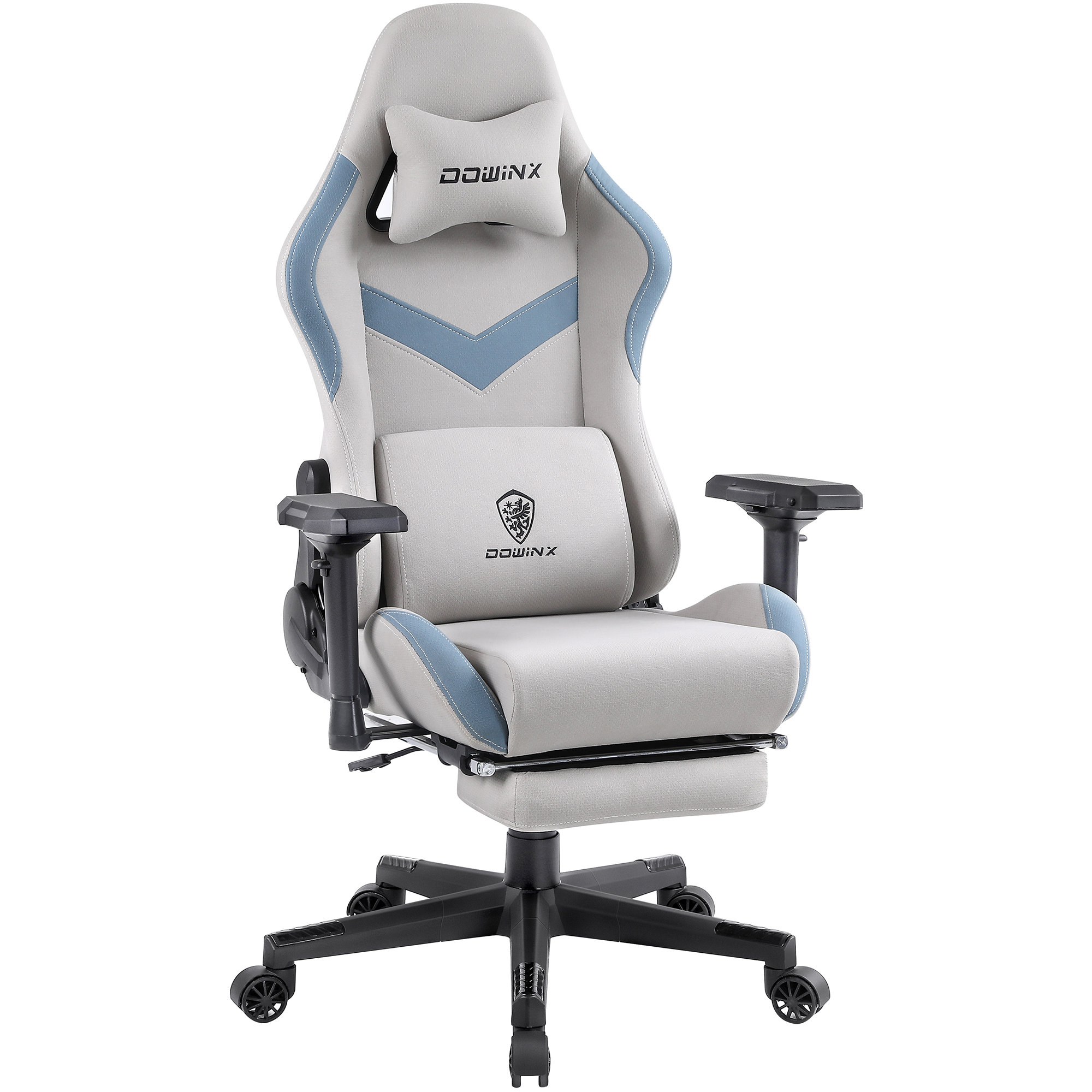Grey Furmax Racing Chair With Footrest Office Chair With Foot Rest