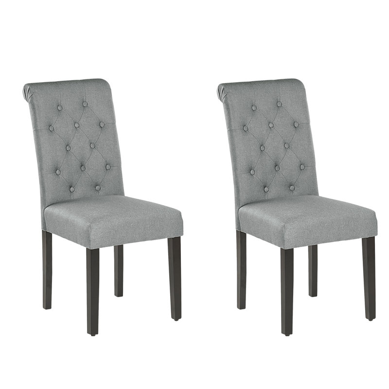 Lamoille 51cm H Tufted Upholstered Dining Chair, Grey
