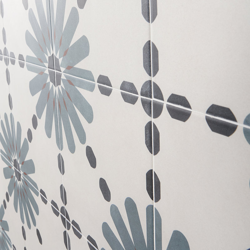 Plumeria 9" x 9" Porcelain Field Tile (10.65 sq. ft./ Case)