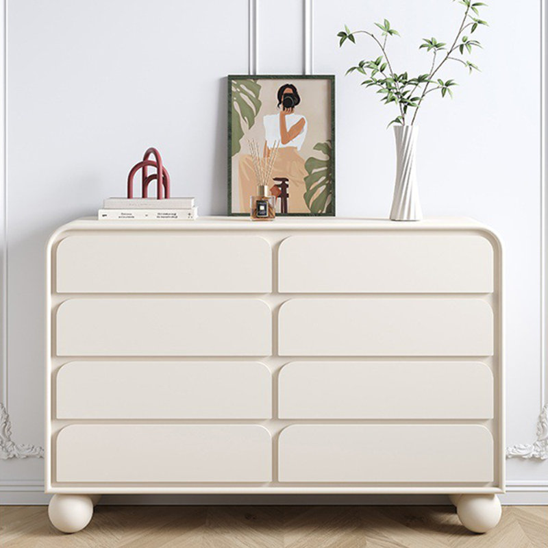Commode d'appoint crème de style minimaliste, Blanc