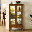 Cabinet Curio avec tablettes réglables et panneau arrière en miroir-56944733