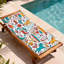 Serviette de plage colorée en microfibre à thème coloré, couverture de plage légère, sans sable, à séchage rapide, parfaite pour les vacances en piscine
