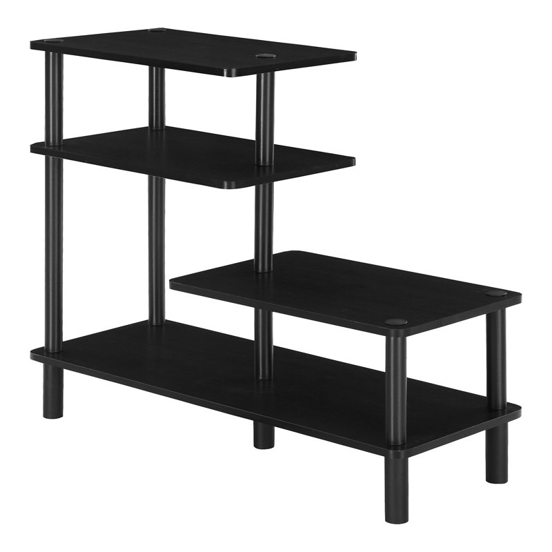 Patrina 64cm H x 80cm W Plastic Etagere Bookcase, Espresso