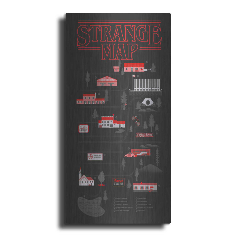 " Strange Map " by Robert Farkas, 24" H x 12" W