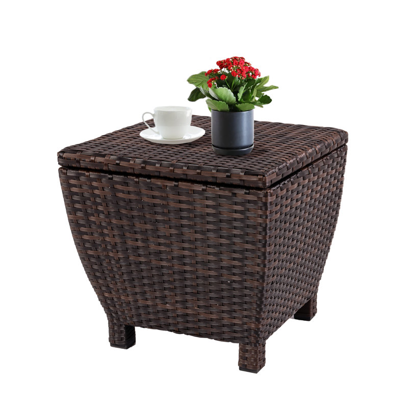 Coffre de terrasse en osier 13 gallons Sundale, Brun