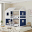 Lit simple superposé en bois avec tente, bleu et blanc-1549715928-1549715930