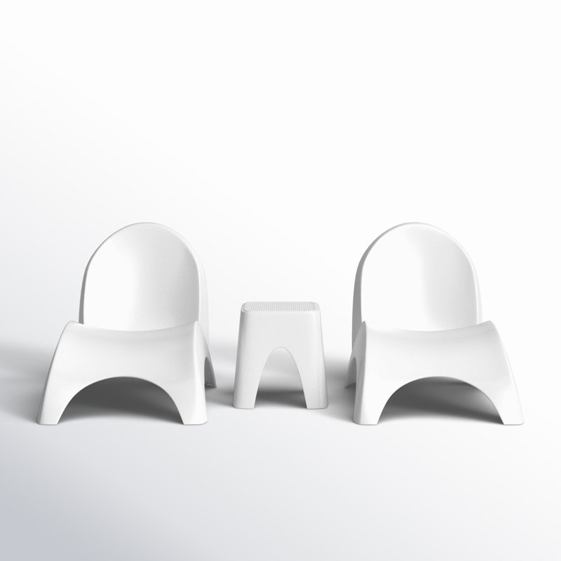 Frederick Angel Trumpet 3 Piece Seating Group, White