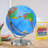 13 in Desktop Globe with Stainless Steel Stand, 720° Swivels in All Directions