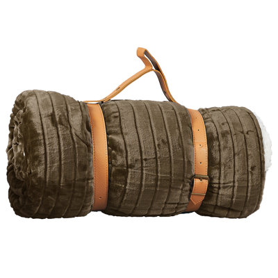Jeté en flanelle et sherpa travel Cutout