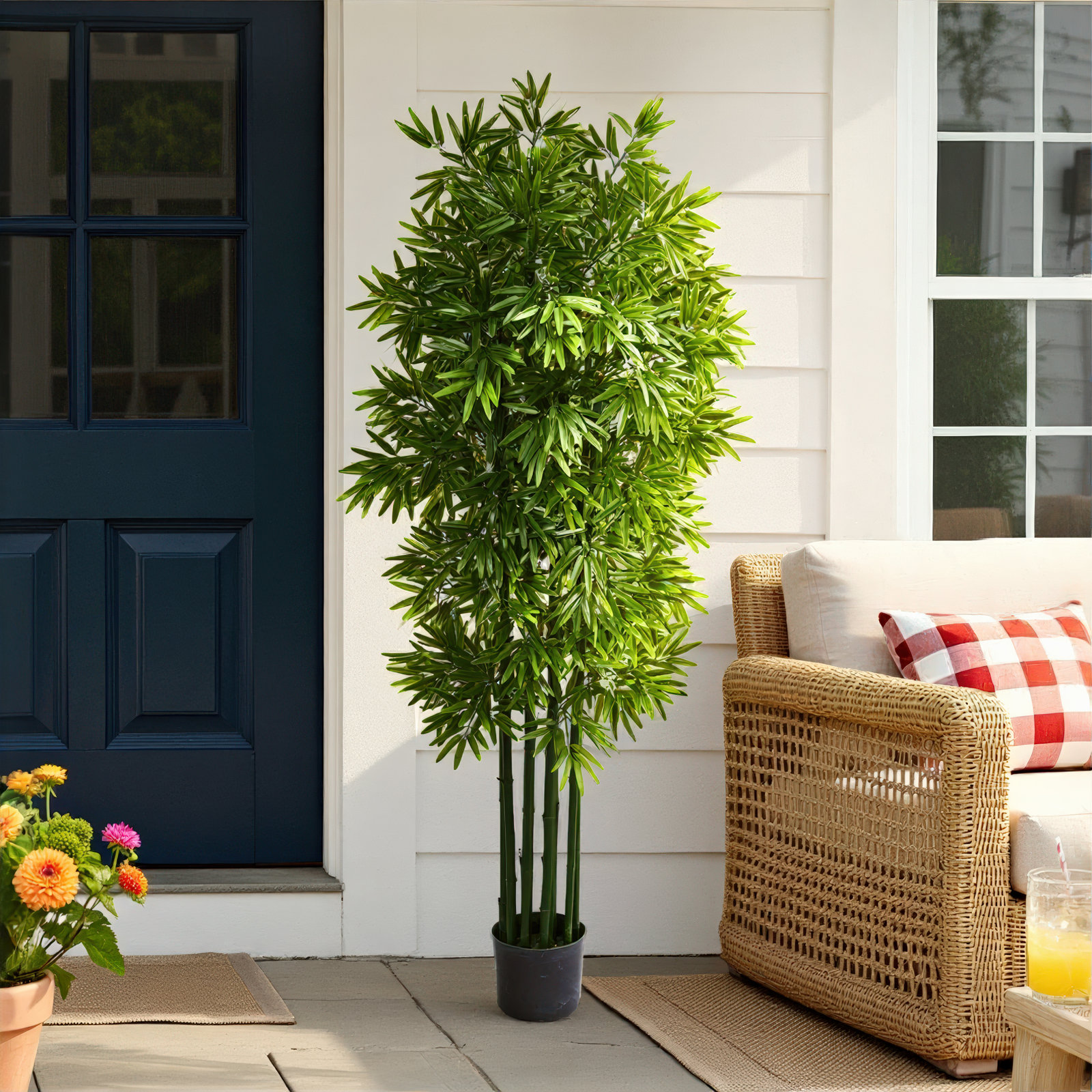 84" Bamboo Tree in Pot, 64" H x 15" W x 15" D