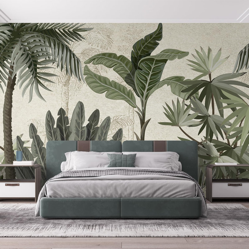 Palmier et fougère Serenity Tropics, L 132 po x l 192 po