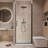 30"Wx72"H Frameless Pivot Shower Door 1/4” Tempered Glass
