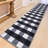 Non-Slip Checkered Plaid Area Rug For Living Room, Hallway Runner, Entryway Rug, Black/Gray/White-1464549459