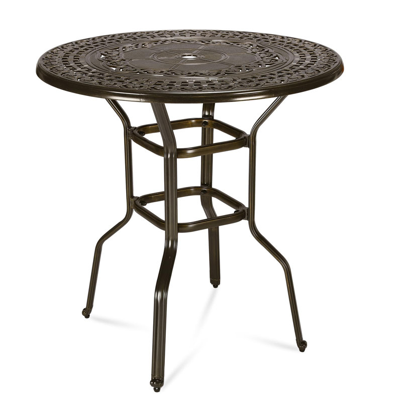 Table de bar ronde ronde 38,5 po, Bronze foncé