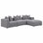 Grey Corner Chair With Accent Pillow