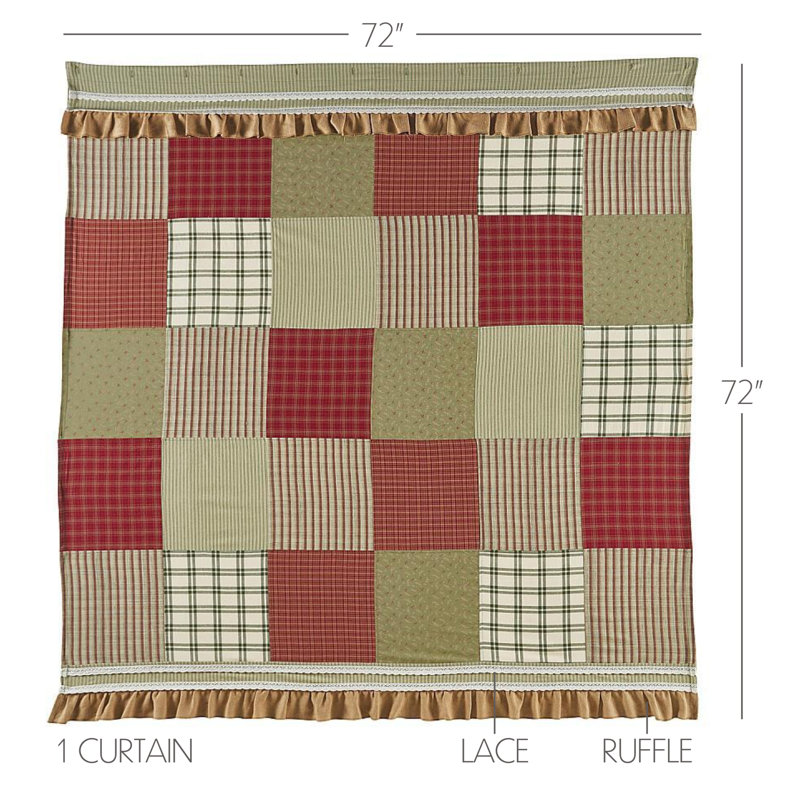 Marrero-Choe Cotton Patchwork Shower Curtain