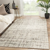 Coltrane Handmade Solid Gray/ Ivory Area Rug (5'X8')