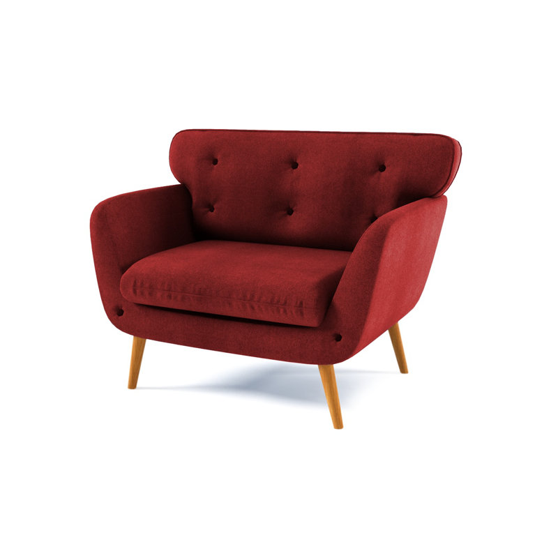 Destini Upholstered Armchair, Deep Red