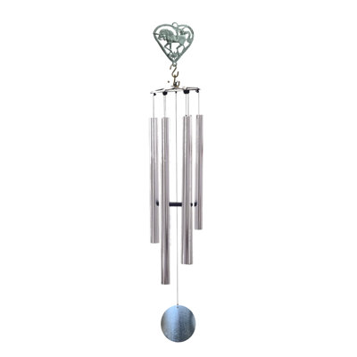 Carillon à vent - licorne 50 po / cœur - tube
