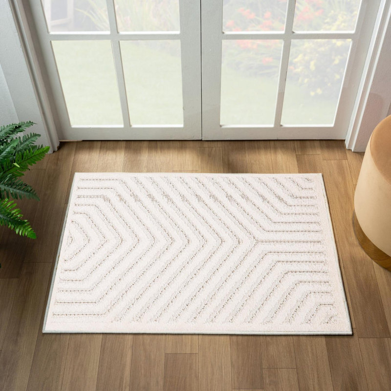 Tapis moderne à motif géométrique, Rectangulaire 2 pi x 3 pi