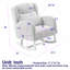 Chaise berçante moderne avec accoudoirs 27,2 po-177381718