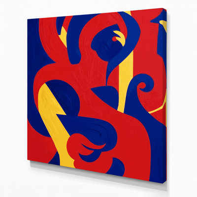 Abstract Figurative 25 Red Canvas Wall Art