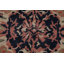 Tapis noir / rouge en laine noué à la main de conception unique 7 pi 0 po x 9 pi 9 po