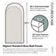 Venus 34 in. x 66.75 in. Frameless Arched Single Fixed Bath Panel