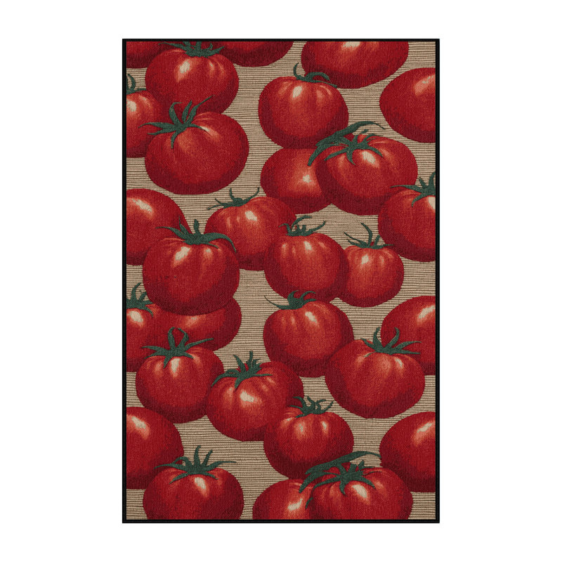  Tapis lavable tomates et légumes Roma, Rectangle 4pi x 6 pi