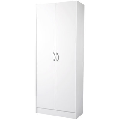 60" Tall Kitchen Pantry Cabinet, 110Lb Load - Bearing, 3 Shelves Adjustable For Dishes And Bottles, Made Of P2 Grade Particle Board, Smooth Waterproof Finish, Non Magnetic Stoppers 60 Inch Storage