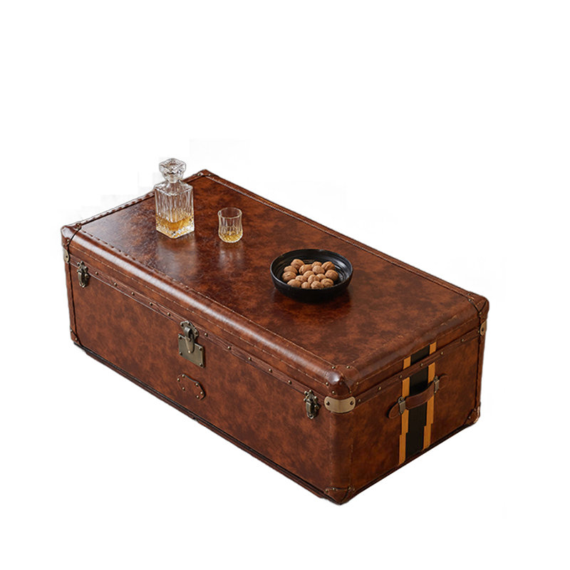 Table basse rétro avec design arrondi sécuritaire