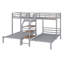 Triple Bunk Bed Frame With Storage Shelves Staircase-247055126