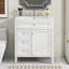 Meuble-lavabo de 30 po avec lavabo supérieur, meuble-lavabo moderne avec 2 tiroirs et tiroir escamotable, meuble-lavabo simple-1636296547