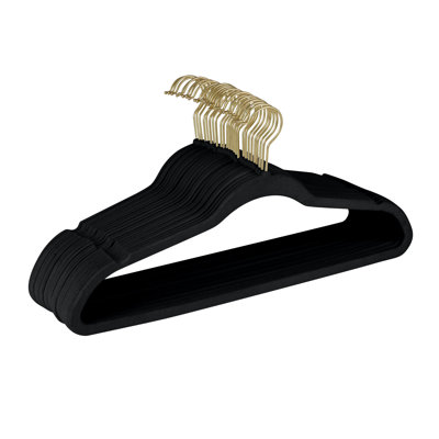 Rebrilliant Slim Velvet Gold Hook Hangers