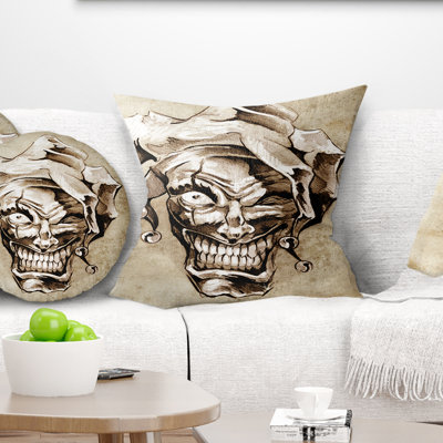 Fantasy Clown Joker - Portrait Printed Pillow