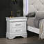 Ensemble de chambre à coucher 3 pièces blanc avec similicuir capitonné blanc-1189760672