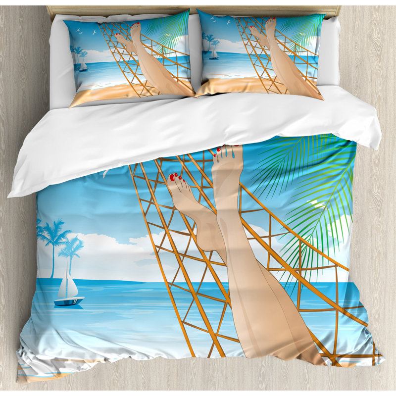Coastal Duvet Cover, King Duvet Cover + 2 Shams