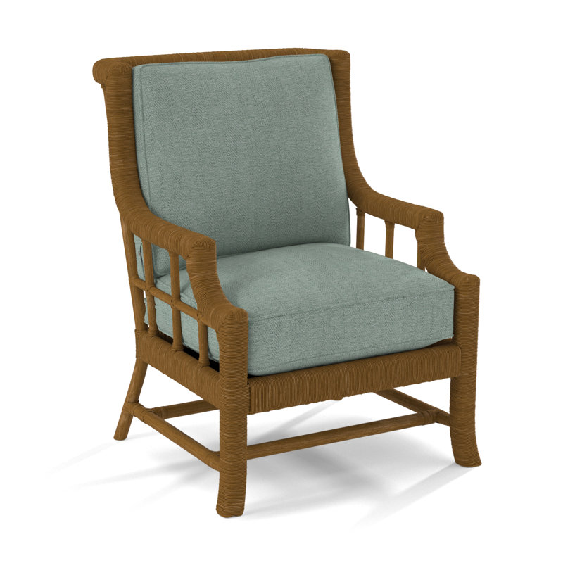 Lafayette Armchair, Havana, White Performance Fabric; 0851-94
