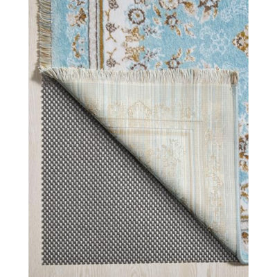 Coussin de tapis antidérapant 2 pi 2 po x 10 pi à double surface de 1/4 po + pince en caoutchouc - sécuritaire pour tous les planchers