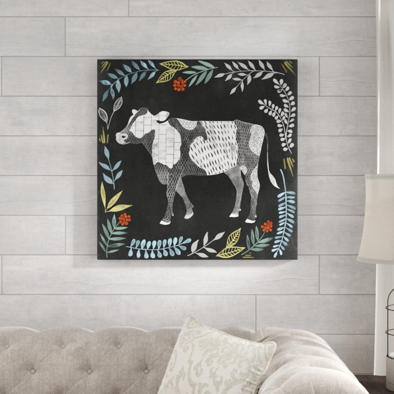 «Chalkboard Farmhouse I», peinture sur toile, H 30 po x l 30 po