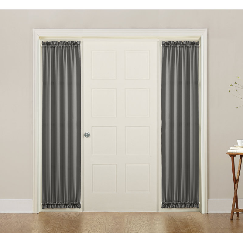 Wayfair Basics® Thermal Energy Saving Rod Pocket Sidelight Door Curtain Panel, Gray