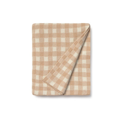 Couverture tricotée Vichy