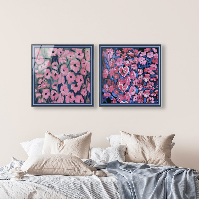 Forever Blooming Set Set by Oliver Gal, 34"H x 34"W, Silver Floater Frame
