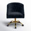 Chaise de travail en velours Doreen-1230664782