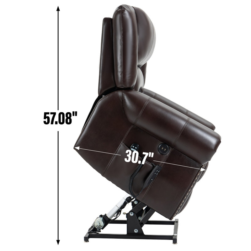 Fauteuil inclinable Priamo, Similicuir brun antique