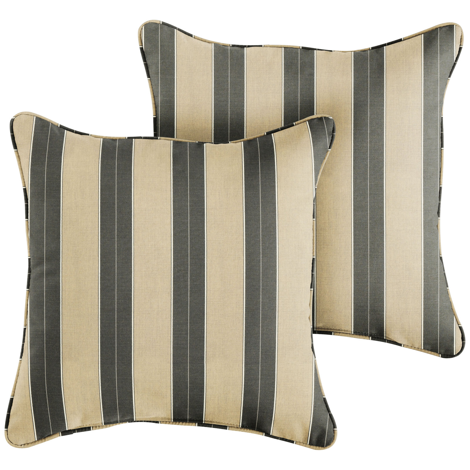 Hansah Throw Pillow, 22" H x 22" W x 6" D, Sunbrella Berenson Tuxedo